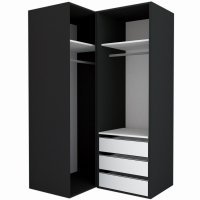 Dulap de Colt LEX Model B 145-117-218 GRI/DECOR K004/OGLINDA